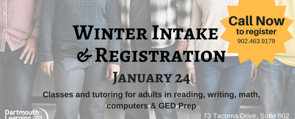 Winter Intake & Registration – January 24, 2018